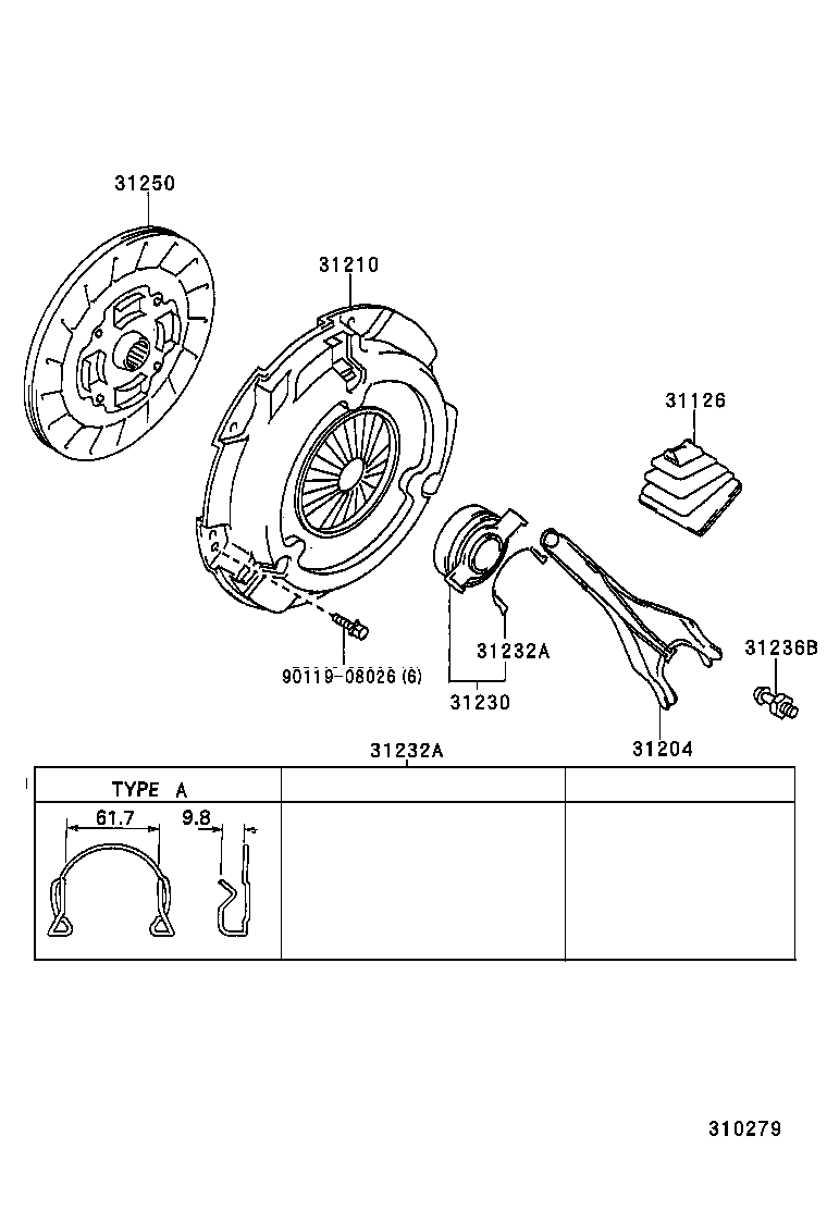 TOYOTA 31230-20170 - Clutch Release Bearing onlydrive.pro