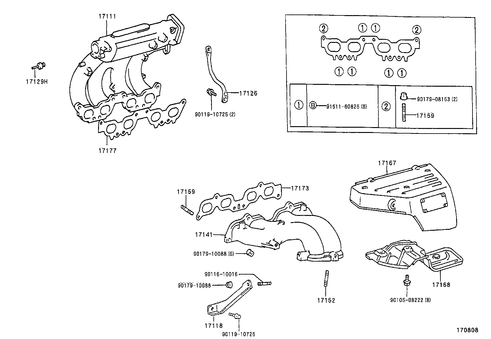 TOYOTA 17177-74070 - Gasket, intake manifold onlydrive.pro