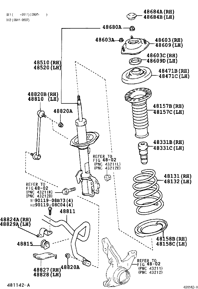 TOYOTA 48820-42020 - Šarnyro stabilizatorius onlydrive.pro