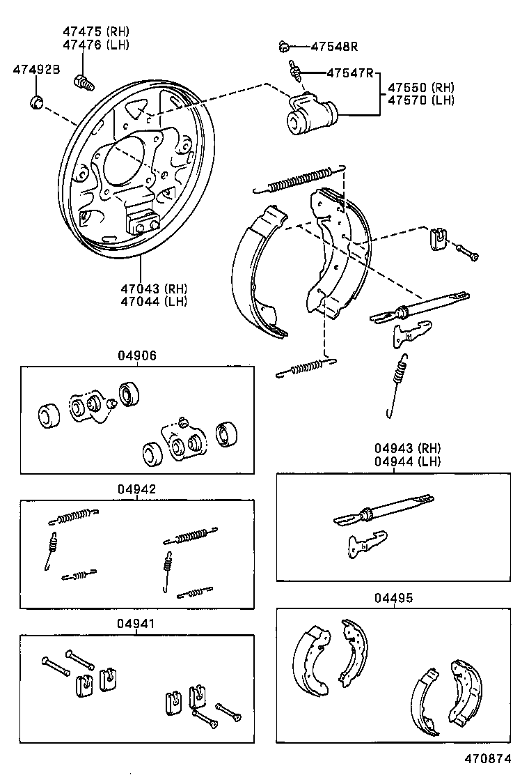 TOYOTA 0449505020 - Brake Shoe Set onlydrive.pro