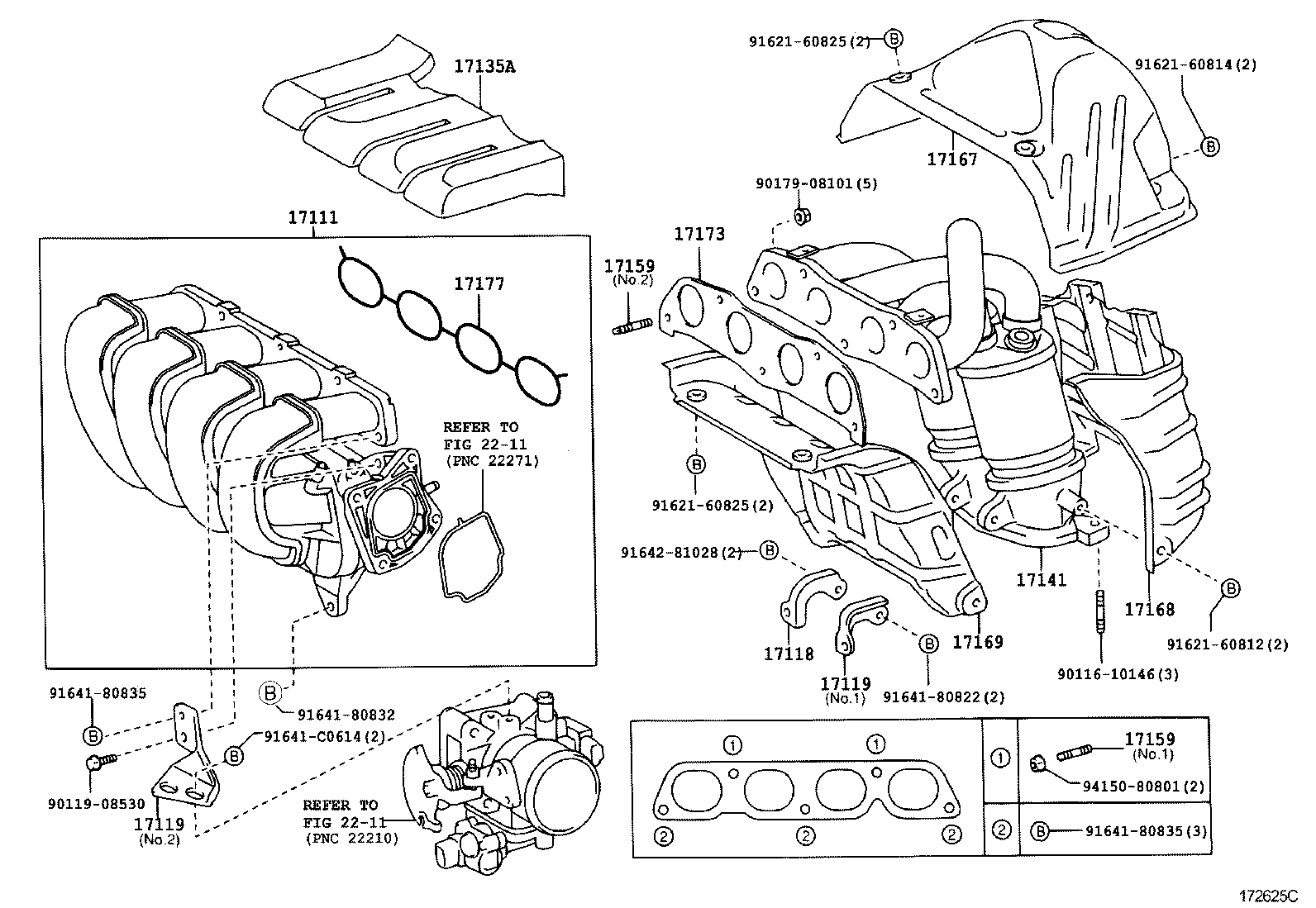 TOYOTA 17173-0D010 - Gasket, exhaust manifold onlydrive.pro