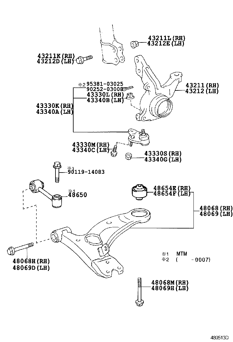 TOYOTA 43330-09130 - Шаровая опора onlydrive.pro