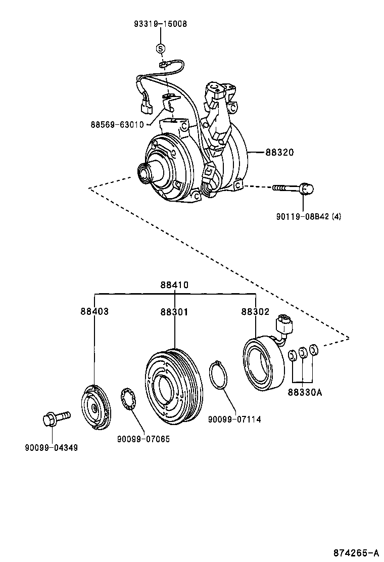 TOYOTA 88410-05010 - Kompressor,kliimaseade onlydrive.pro