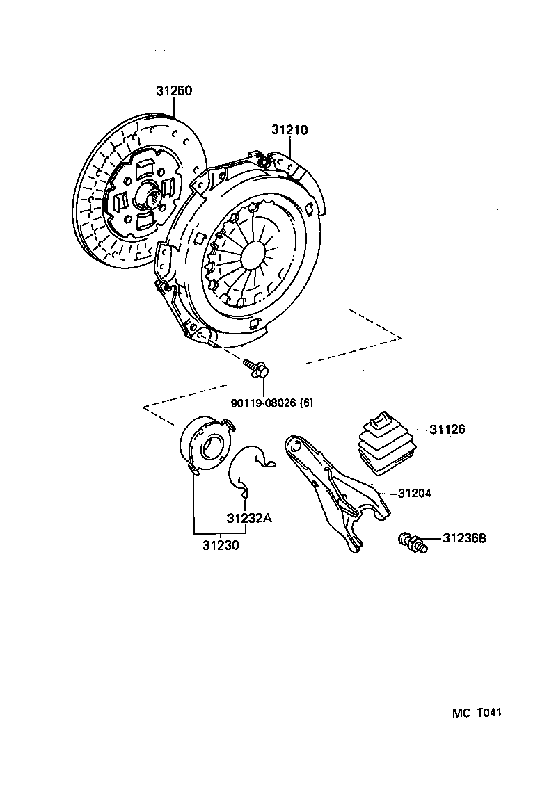 TOYOTA 31250-12391 - Clutch Disc onlydrive.pro