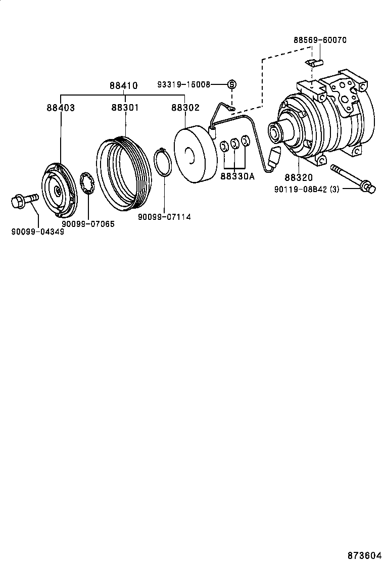 TOYOTA 88410-32200 - Kompressori, ilmastointilaite onlydrive.pro