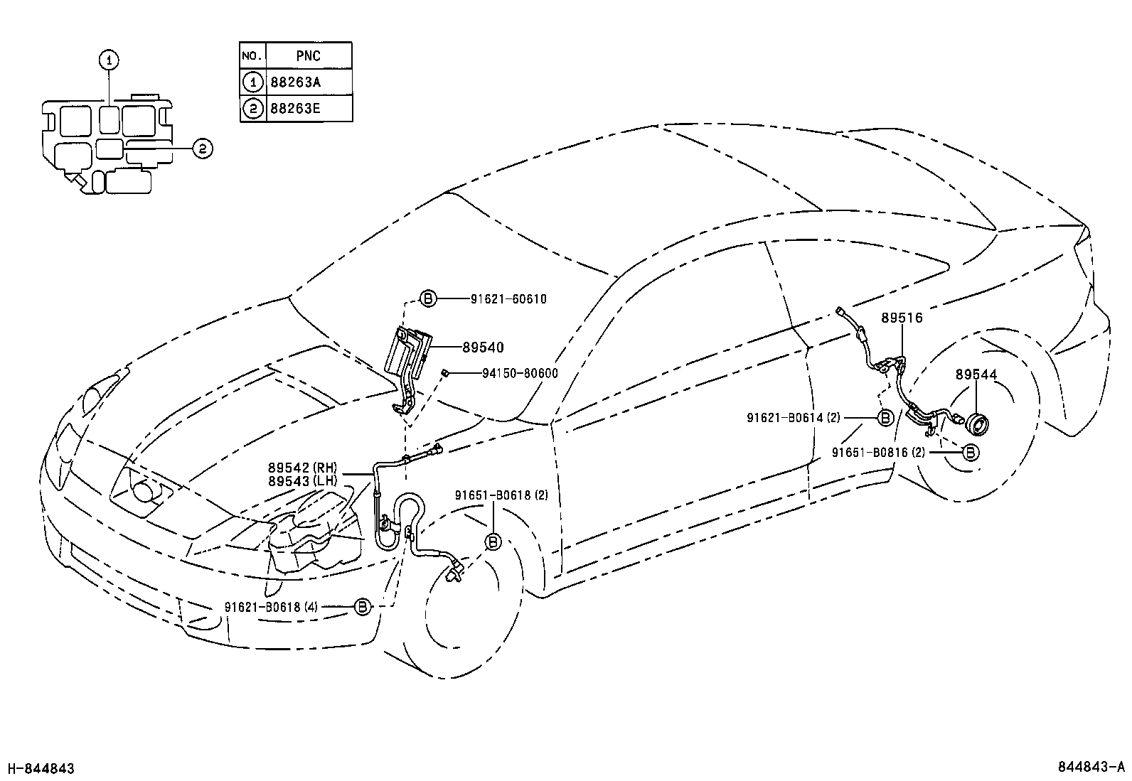 TOYOTA 89543-20140 - Sensor, wheel speed onlydrive.pro