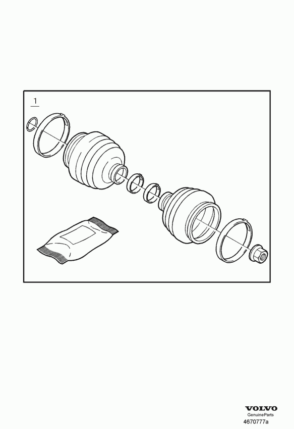 Volvo 271649 - Repair kits drive shaft front w/o turbo man.trans: 1.00 pcs. onlydrive.pro