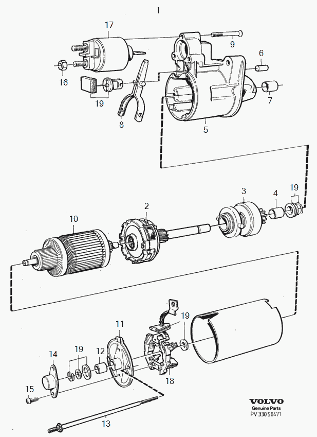 Volvo 3544825 - Bendix, starter pinion onlydrive.pro