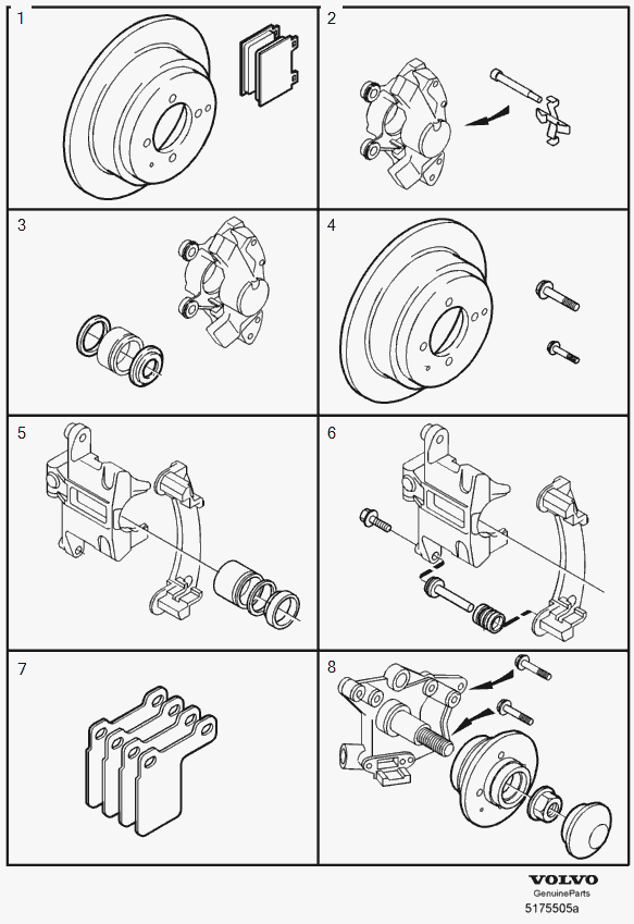 Volvo 271758 - Piduriklotsi komplekt,ketaspidur onlydrive.pro