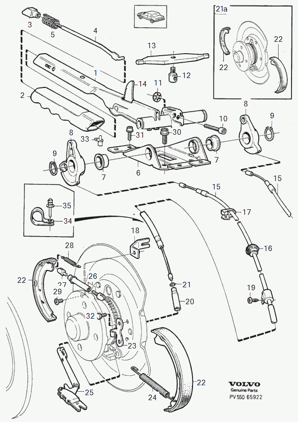 Volvo 3546590 - Тросик, cтояночный тормоз onlydrive.pro