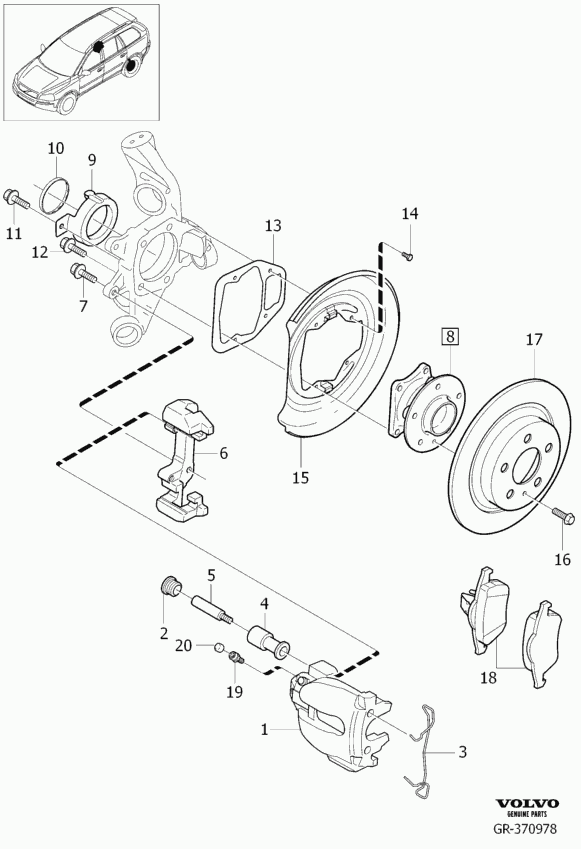 Volvo 8602902 - Guide Sleeve Kit, brake caliper onlydrive.pro