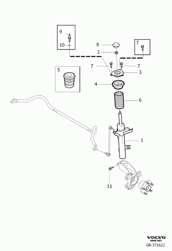 Volvo 31262470 - Rolling Bearing, suspension strut support mounting onlydrive.pro