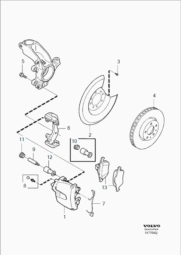 Volvo 30793618 - Piduriklotsi komplekt,ketaspidur onlydrive.pro