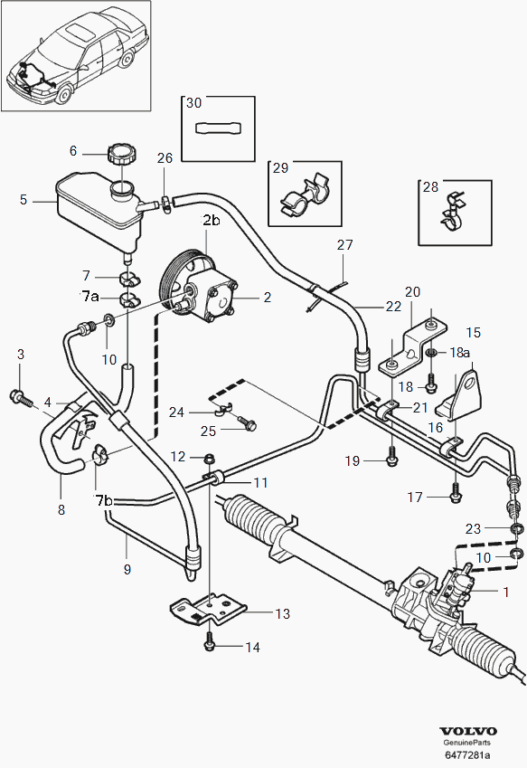 Volvo 30 665 496 - Expansion Tank, power steering hydraulic oil onlydrive.pro