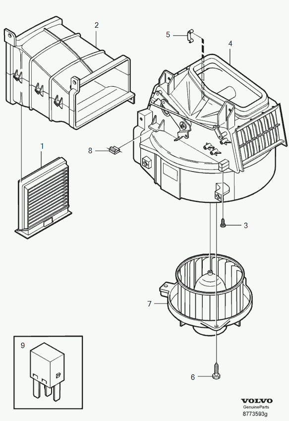 Volvo 30818694 - Фильтр воздуха в салоне onlydrive.pro