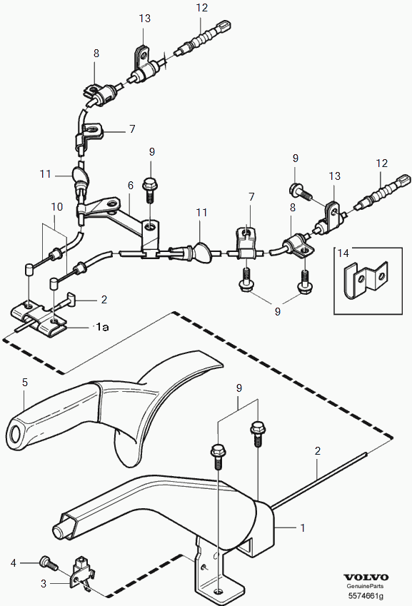 Volvo 30884534 - Тросик, cтояночный тормоз onlydrive.pro