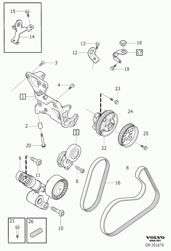 Volvo 31330870 - V-Ribbed Belt onlydrive.pro