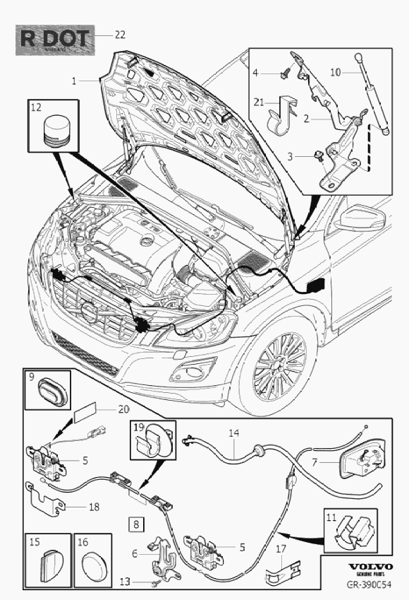 Volvo 30784935 - Газовая пружина, капот onlydrive.pro