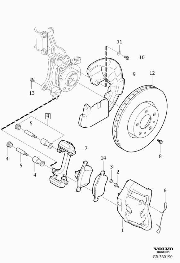 Volvo 30793944 - Guide Sleeve Kit, brake caliper onlydrive.pro