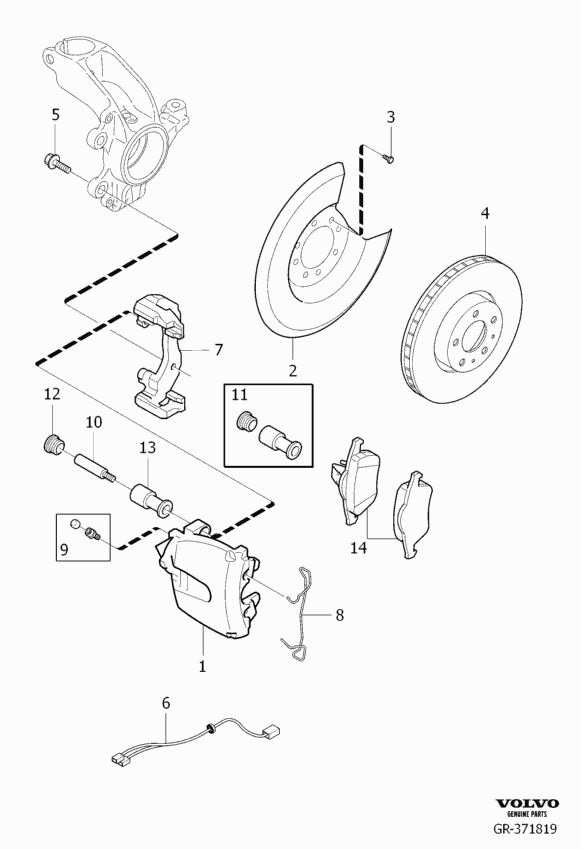 Volvo 36000484 - Front wheel brake l.h.: 1.00 pcs. onlydrive.pro