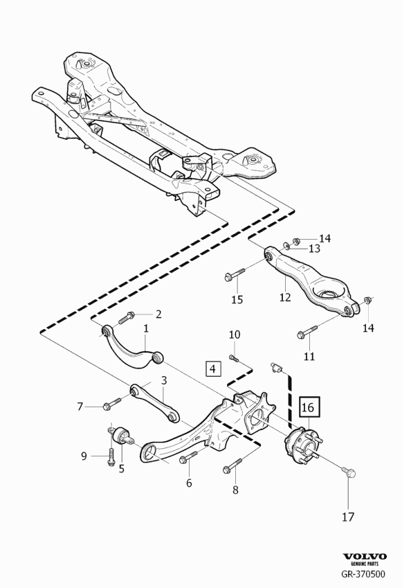 MAZDA 30666821 - Valdymo svirties / išilginių svirčių įvorė onlydrive.pro