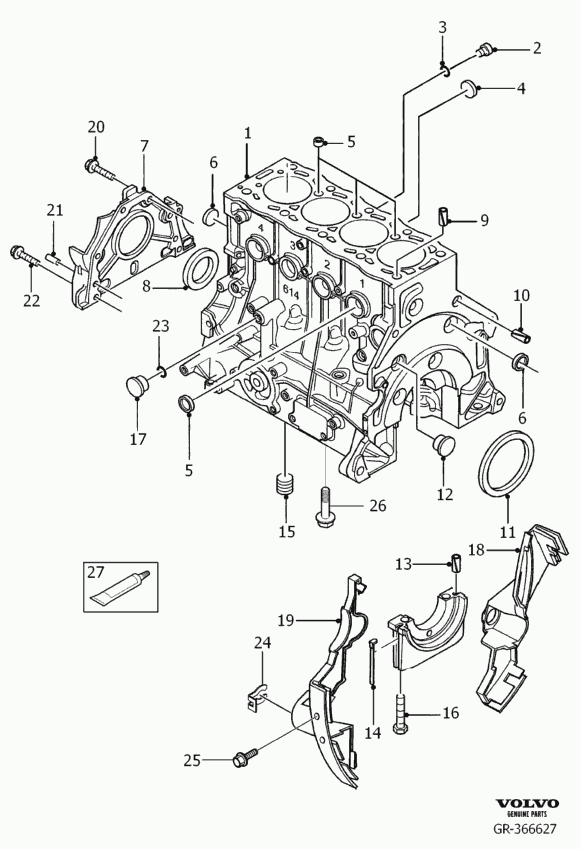 Volvo 30725877 - Vārpstas blīvgredzens, Kloķvārpsta onlydrive.pro