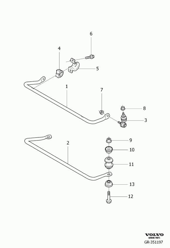 Volvo 30760238 - Rod / Strut, stabiliser onlydrive.pro