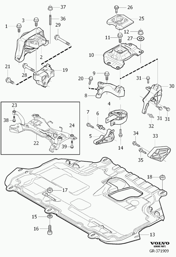 Volvo 31359779 - Piekare, Pārnesumkārba onlydrive.pro