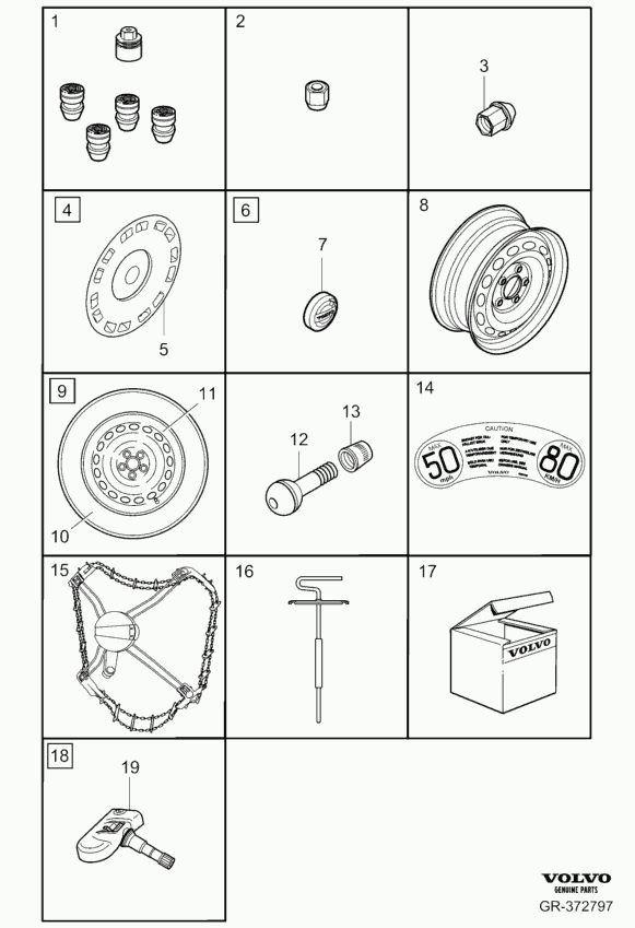 Volvo 31302096 - Wheel equipment: 4.00 pcs. onlydrive.pro