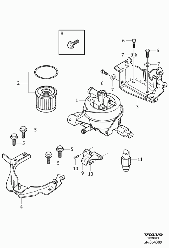 Volvo 8653668 - Fuel filter onlydrive.pro