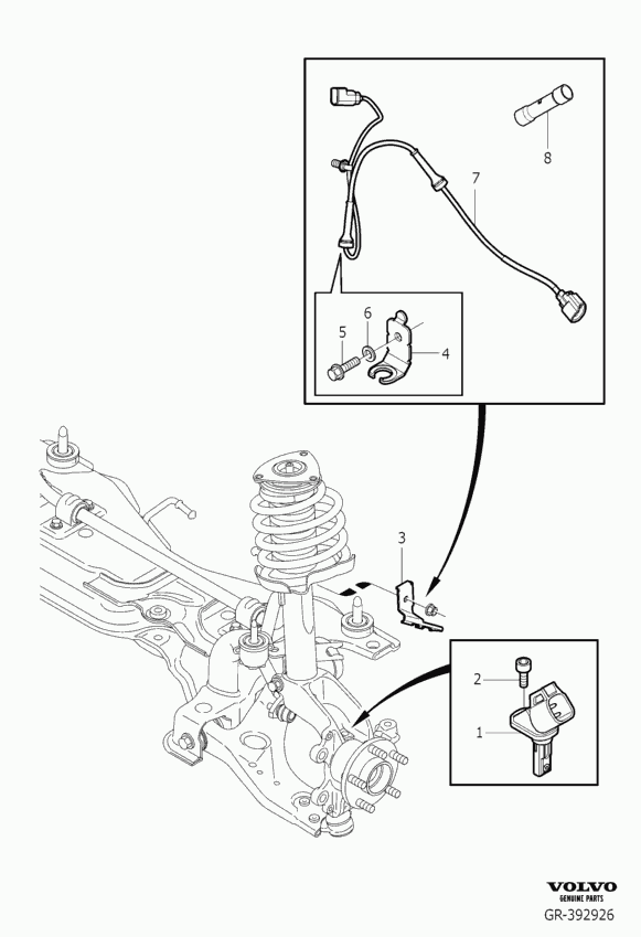 Volvo 9 475 557 - Sensor, wheel speed onlydrive.pro