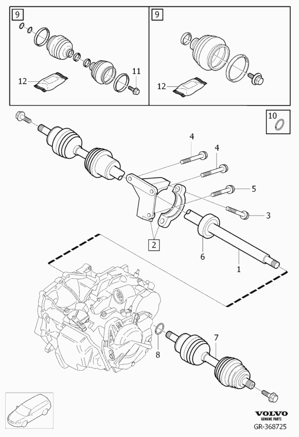 Volvo 31256012 - Drive shafts: 1.00 pcs. onlydrive.pro