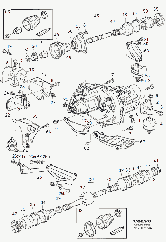 Volvo 3270528 - Power transmission with mounting parts exc b18turbo: 1.00 pcs. onlydrive.pro