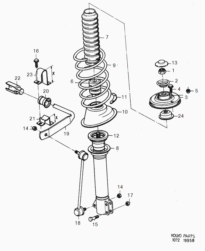 Volvo 3411070 - Подшипник качения, опора стойки амортизатора onlydrive.pro