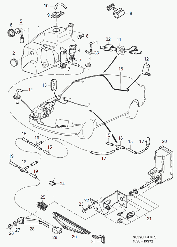 Volvo 3486475 - Washer equipment: x pcs. onlydrive.pro