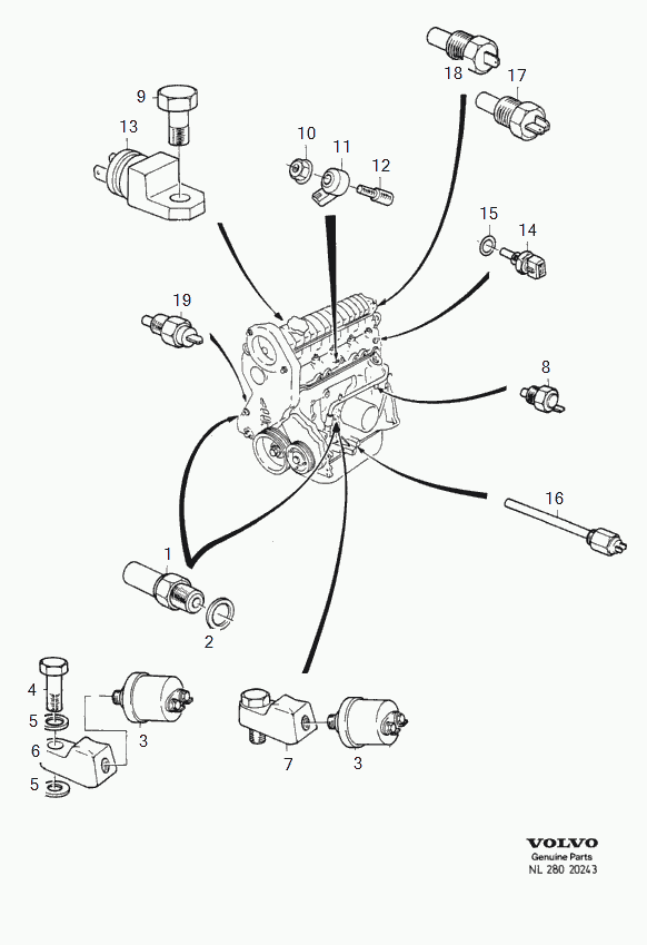 Volvo 3 343 427 - Sender Unit, oil pressure onlydrive.pro