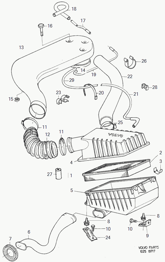 Volvo 3434495 - Air Filter, engine onlydrive.pro