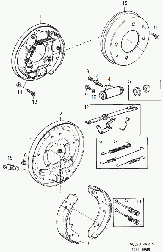 Volvo 3343443 - Spring, brake shoe onlydrive.pro