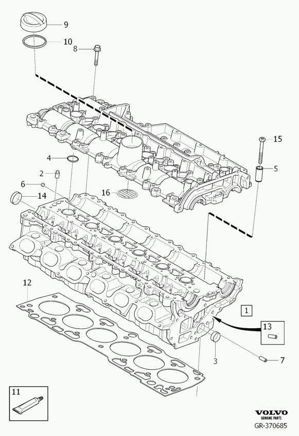 Volvo 1 161 059 - Gasket, oil sump onlydrive.pro