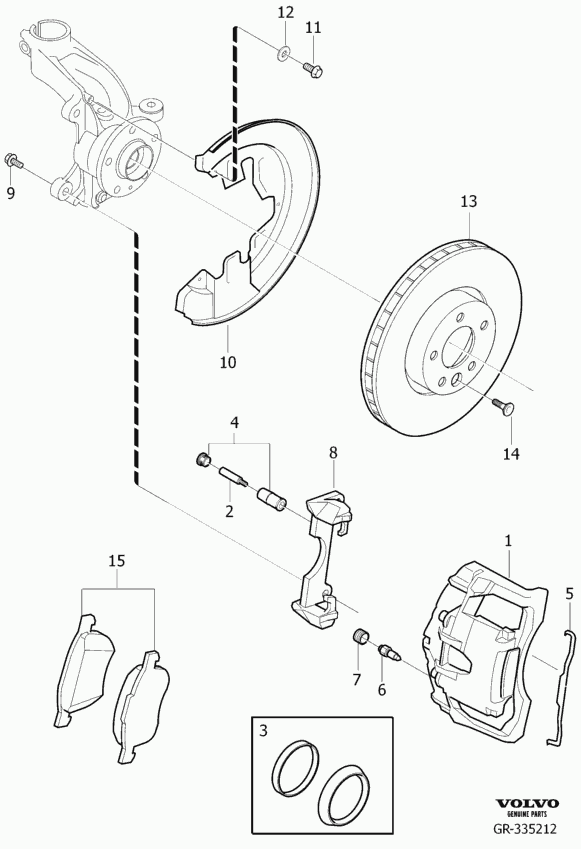 Volvo 30671544 - Repair Kit, brake caliper onlydrive.pro