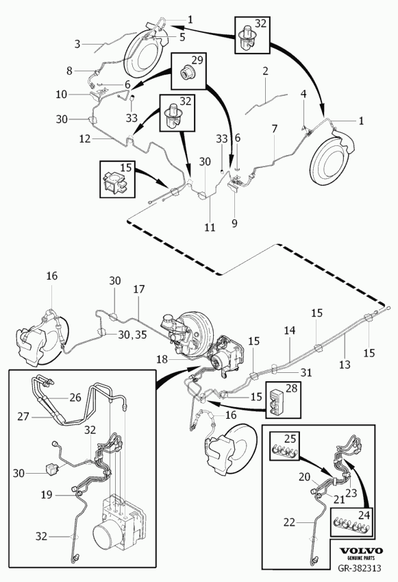 Volvo 30793956 - Тормозной шланг onlydrive.pro