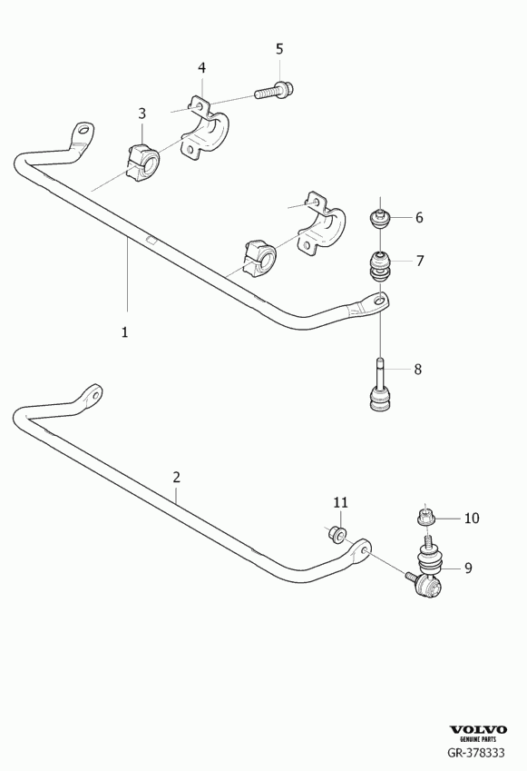 Volvo 30760237 - Rod / Strut, stabiliser onlydrive.pro