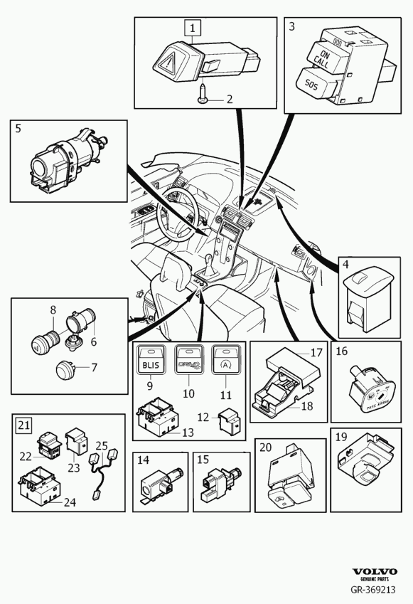 Volvo 3 077 393 5 - Brake Light Switch / Clutch onlydrive.pro