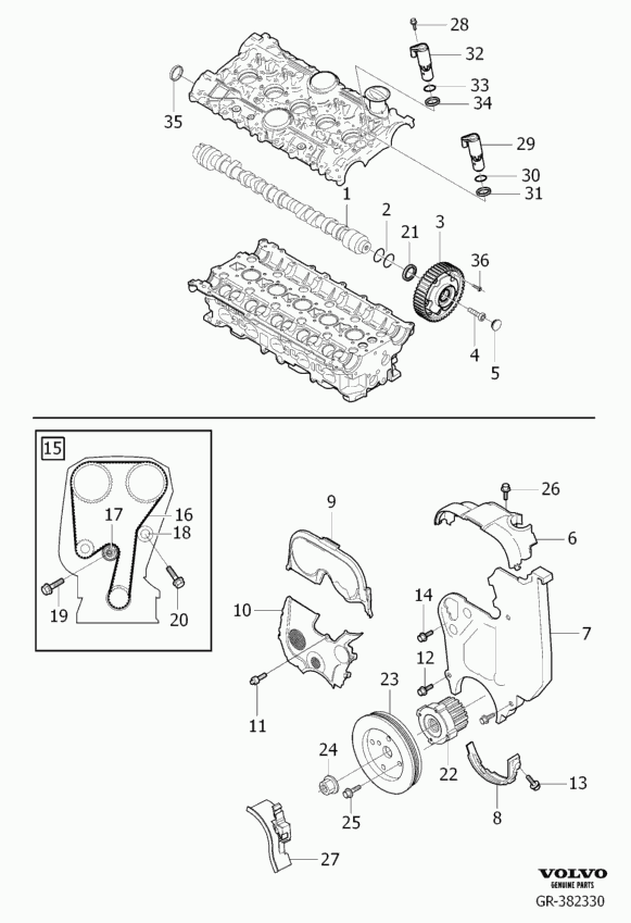 FORD 30637955 - Натяжной ролик, зубчатый ремень ГРМ onlydrive.pro