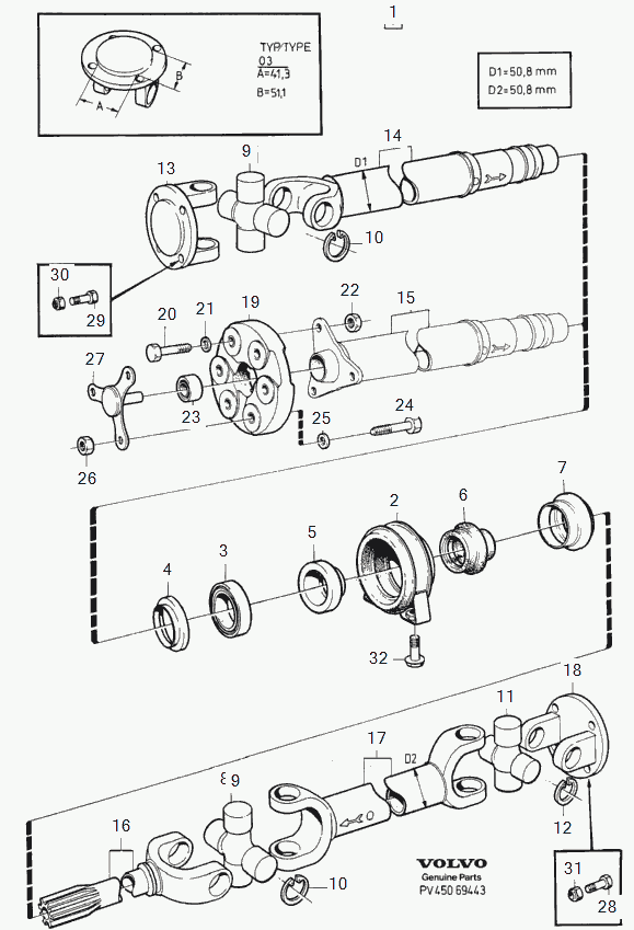 Volvo 1209862 - Centering Bush, propshaft onlydrive.pro