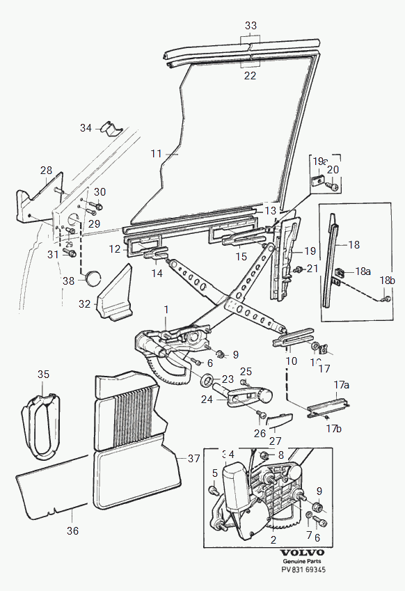 Opel 1342665 - Front door window lift mechanism p.w: 1.00 pcs. onlydrive.pro