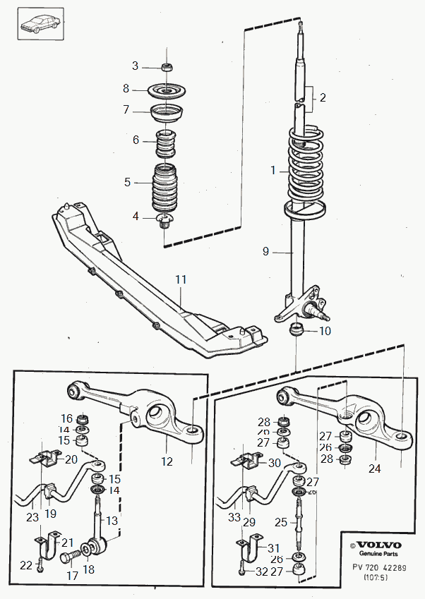 Volvo 1205991 - Montavimas, stabilizatoriaus jungties trauklė onlydrive.pro