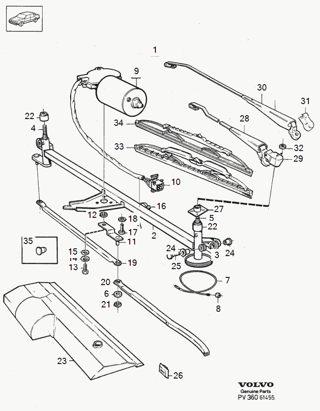 Volvo 274381 - Windscreen wipers: 2.00 pcs. onlydrive.pro