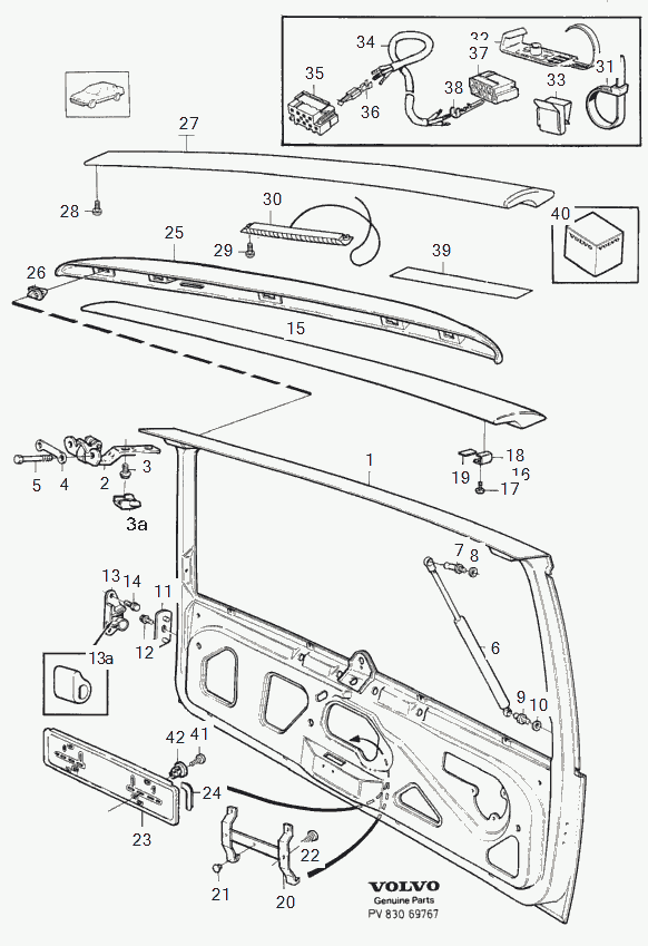 Volvo 9 463 056 - Dujinė spyruoklė, bagažinė onlydrive.pro