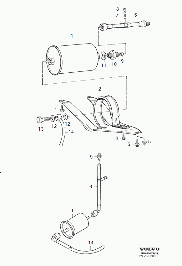 Volvo 1276068 - Fuel filter with fittings -1997. 1998 940: 1.00 pcs. onlydrive.pro